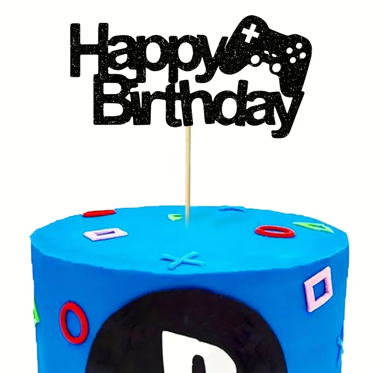 1pc Videospiel Kuchen Topper Videospiel Thema Glitzer Kuchen Dekoration