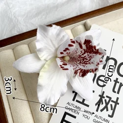 Hawaiian Orchid Flower Hair Clips - Elegant Bridal & Beach Hair Accessories (A01)