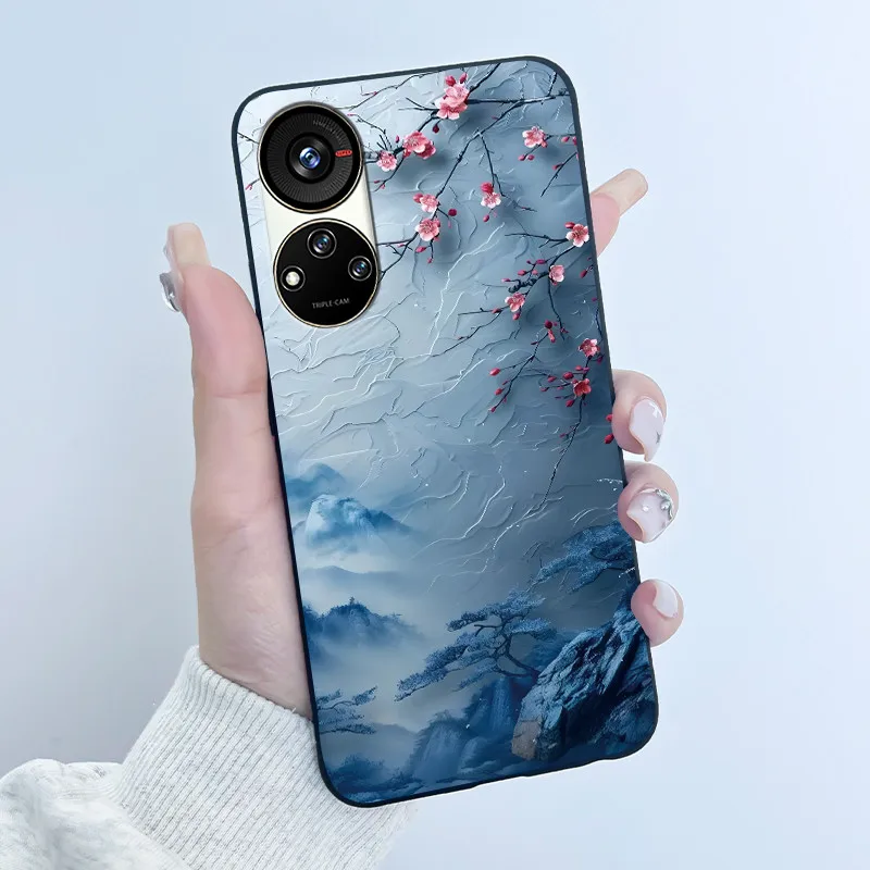 Cute Cartoon Soft Silicone Protective Phone Case - Black