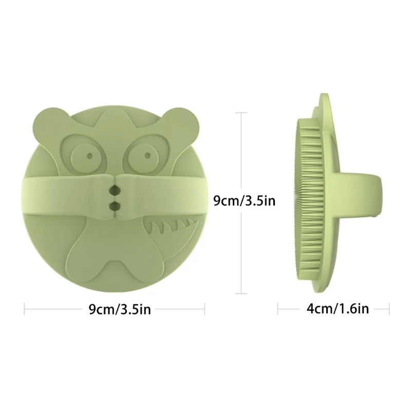 Safety Silicone Baby Bath Brush Newborn Scalp Massage Brush Boys Girls Bathing Shampoo Wet and Dry Hair Scrubber