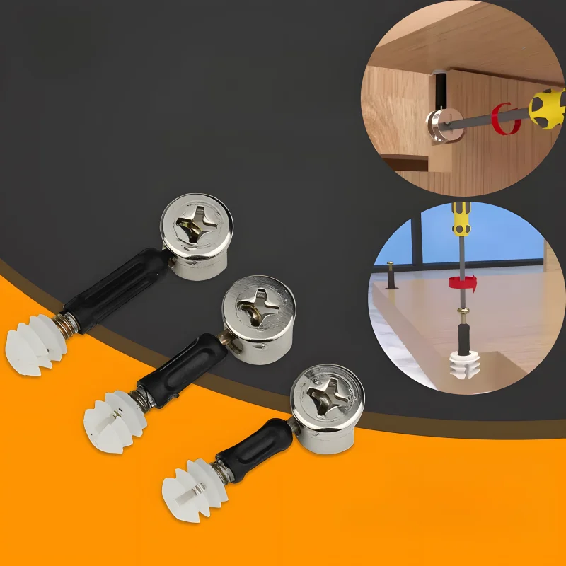 1set Thickening 3 in1 Furniture Connecting Hardware Set Cam Screw Eccentric Wheel Nut Cam Lock Nut for Wardrobe Splicing Cabinet