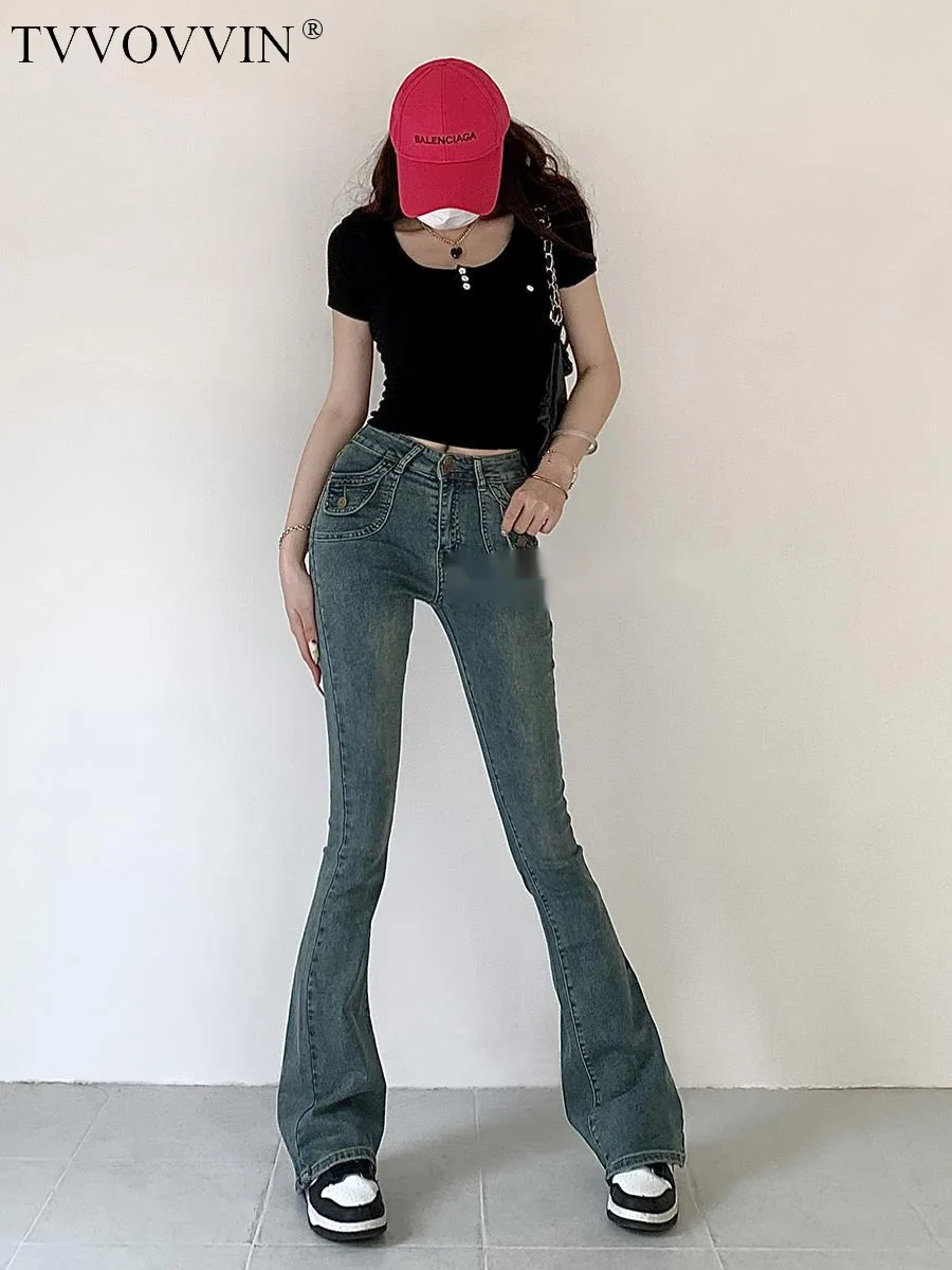 

Summer WOMENGAGA 2023 Women's Flared Pants Slim High Waist Spicy Girl Straight Tube Floor Dragging Pants Wide Leg Jeans XUQU