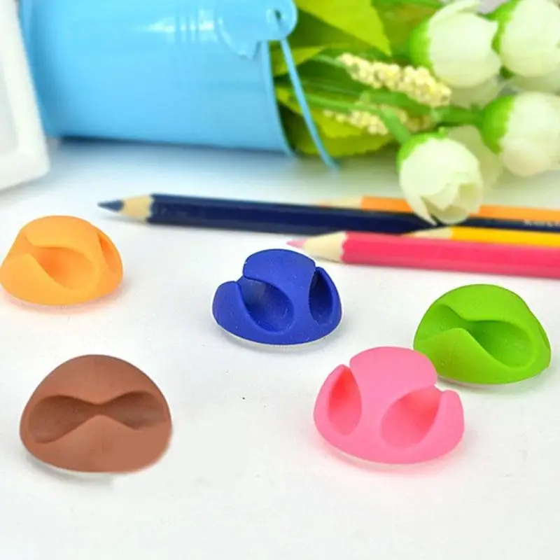 1/5/10Pcs Cable Drop Clips Desk Tidy Organizer Wire Cord Lead USB Charger Holder Tools