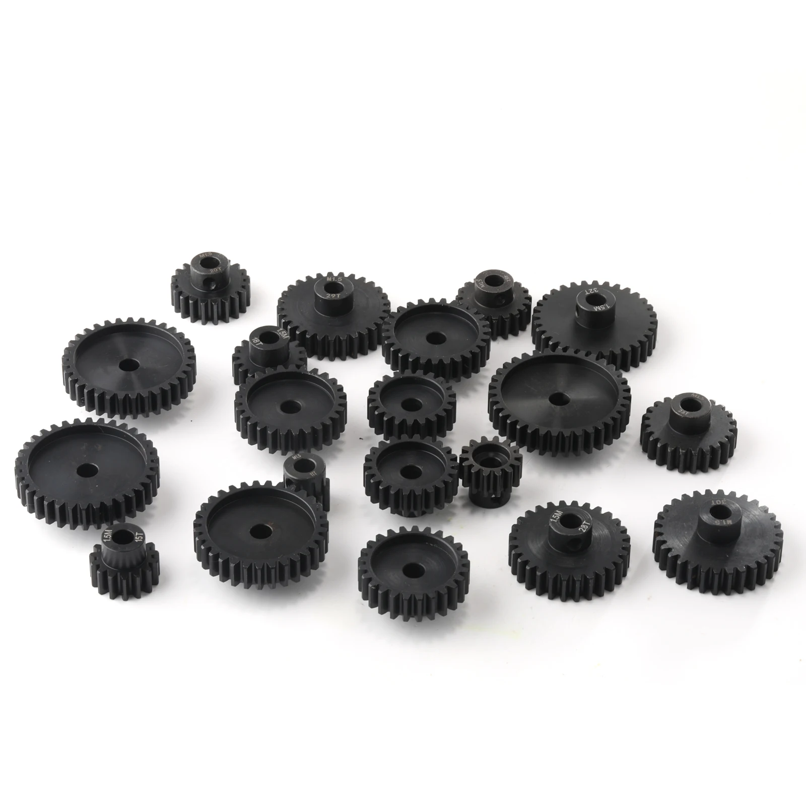 M1.5 8mm Pore Diameter Metal Gears for 1/5 1/8 1/10 RC Model Car Mini Motor Gear 11T 12T 13T 14T 15T 16T 17T 18T 19T 20T 21T 22T