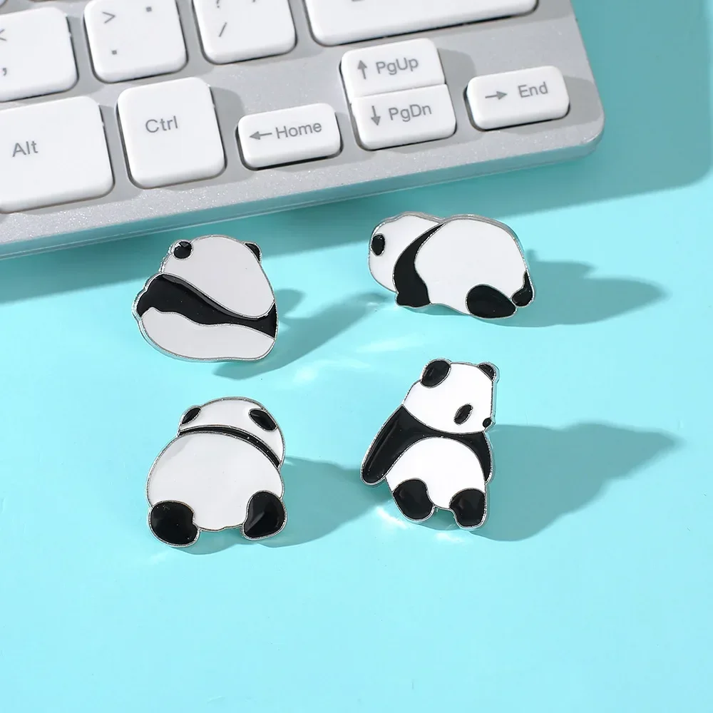

Cartoon Little Panda Brooch Cute Animal Enamel Badge Fashionable Boys Girls Bag Hat Lapel Pin Trendy Personalized Children Gifts