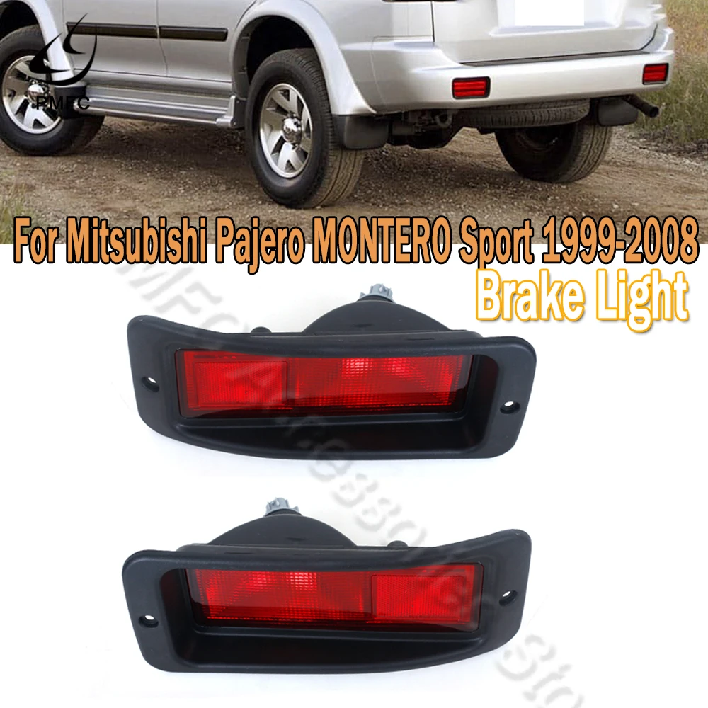 PMFC Tail Lamp Fog Light Car Accessories Rear Bumper Reflector Light For Mitsubishi Pajero MONTERO Sport 1999 2000 2001-2008