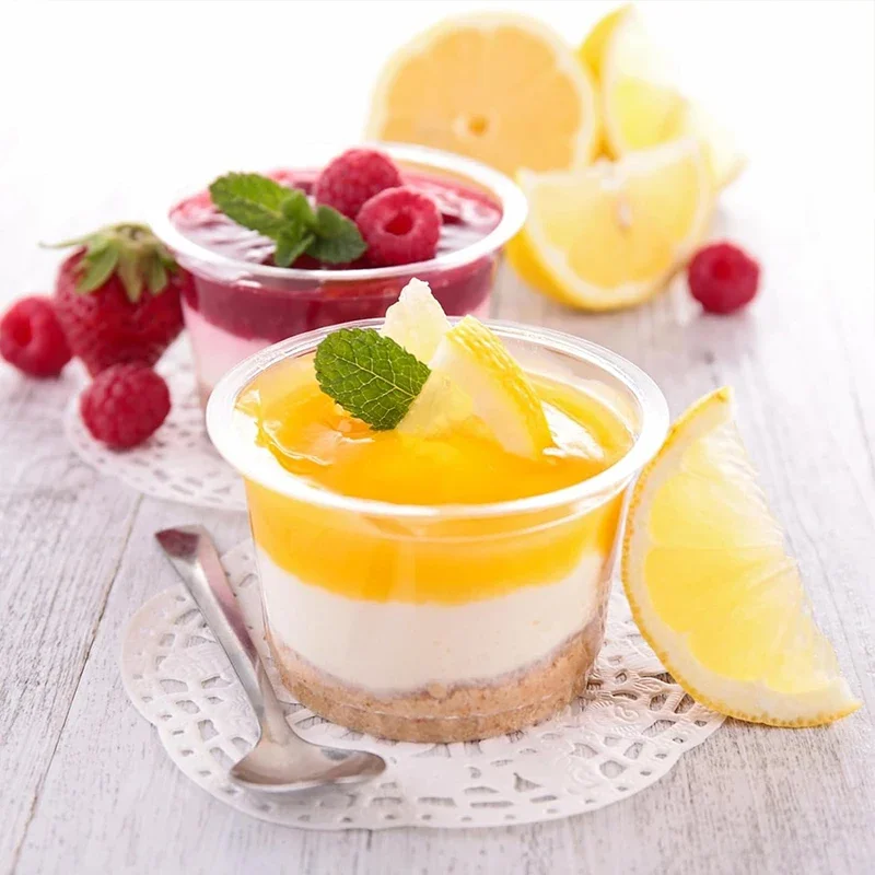 Description Picture 6 of item50PCS 10OZ Disposable  Plastic Cups Dome Flat Lids Milk Tea Cups Bowls Fruit Juice Coffee Ice Cream Party Christmas Container