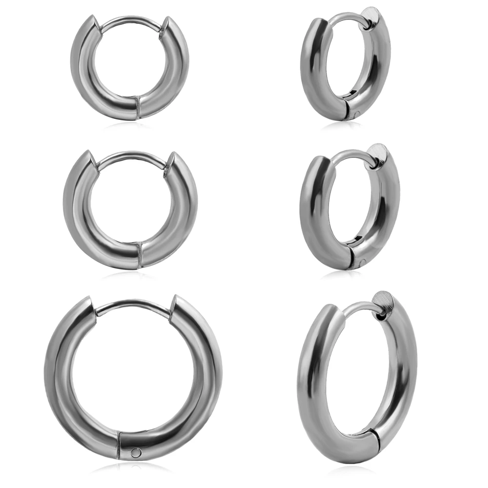 Homxi Orecchini Cerchio Uomo Donna Multicolore,6 Paia(12PCS - Foto 13