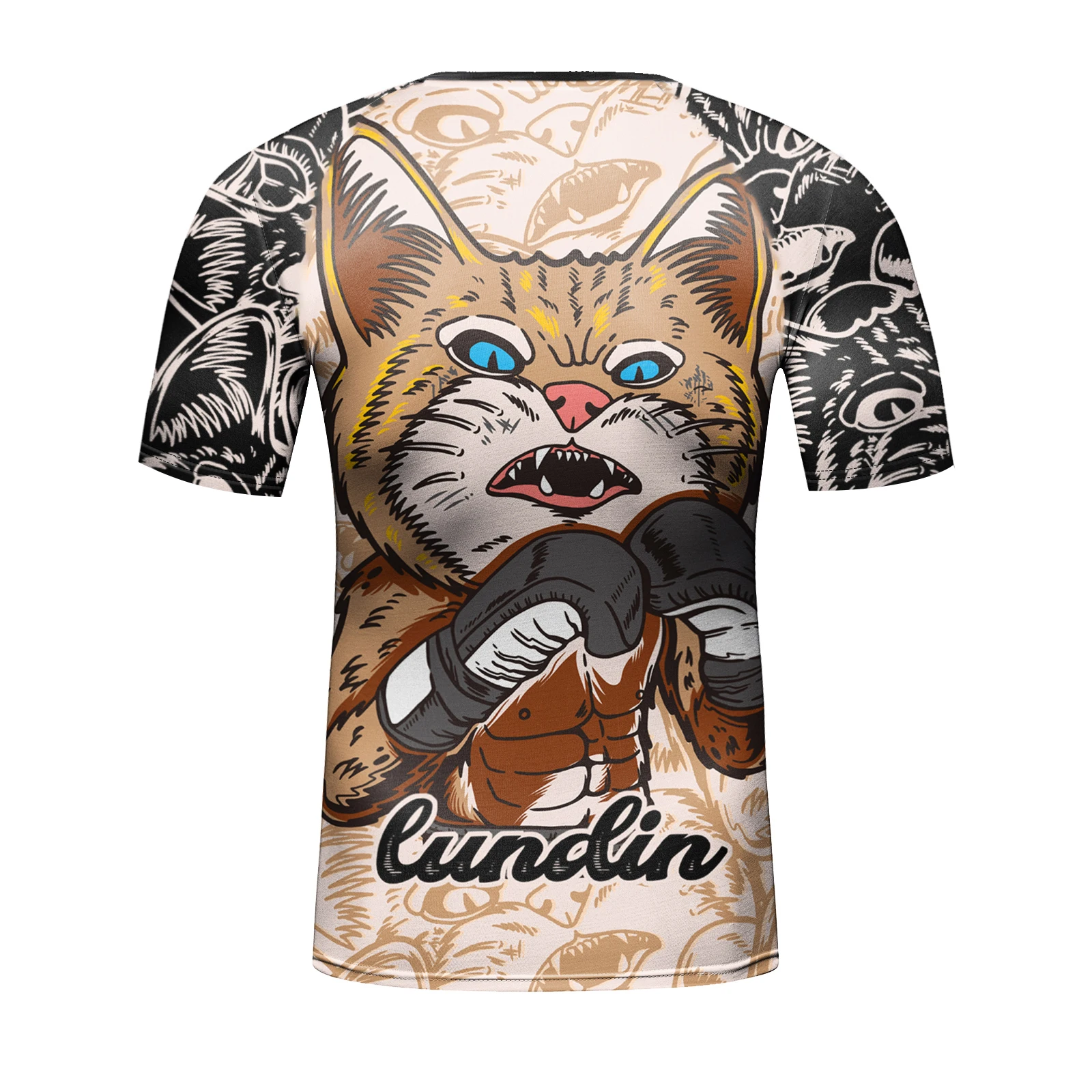 New Little Boy Animal Printed Workout T-Shirt Toddler Boy MMA Bjj Boxing Clothes Children Quickly Dye Sports T-Shirts