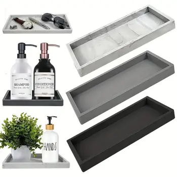 Vassoio da scrivania multiuso in silicone, vassoio portaoggetti da bagno/ufficio per cancelleria, cosmetici, piccoli accessori, organizer