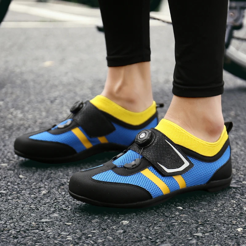 Rubber Bicycle Sport Shoes Mesh Breathable Men Women Daily Outdoor Road Cycling Training Sneaker Cycle Practice Shoes