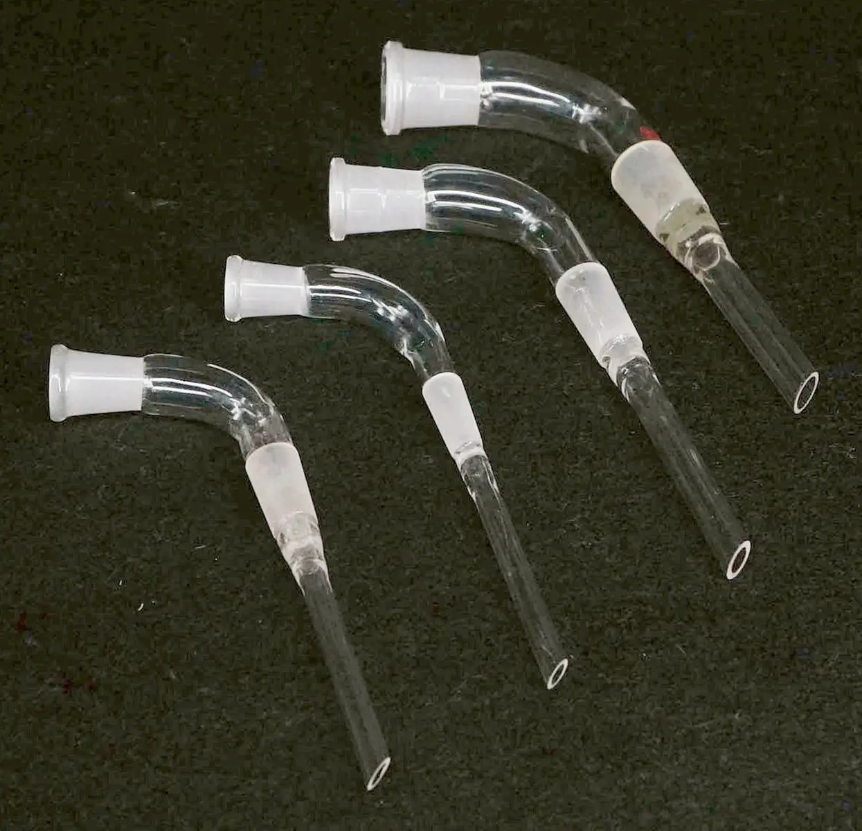 Borosilicate Glass Bend Receiver Quickfit Adapter with Female to Male Joint