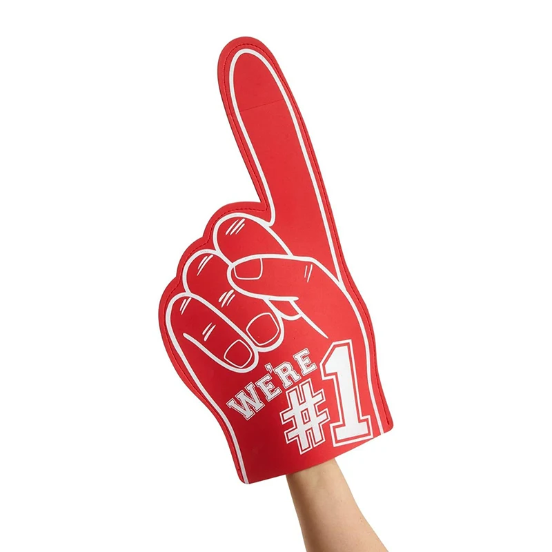 1PC Universal Large Foams Fingers Cheerleading Props Hand Sports Event Cheering Palm Party Props Number 1 Foam Fan Finger