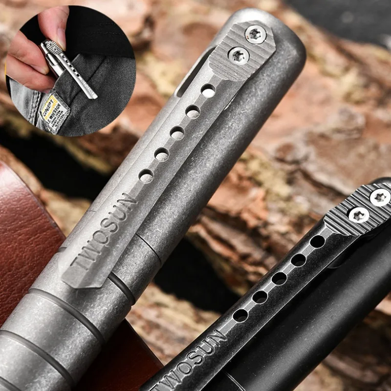 MCCC Professional Tactical Pen Self Defense Pen With With Built-In LED Flashlight, Glass Breaker Writing Multifunctional Survival Tool(Pink - Foto 11