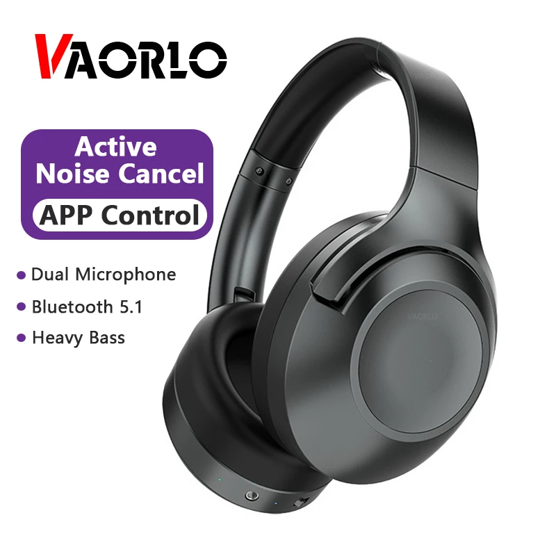 

VAORLO APTX HD Wireless Earphones APP Active Noise Reduction Headphone Bluetooth 5.1 High For Android HiFi Stereo Heavy Bass