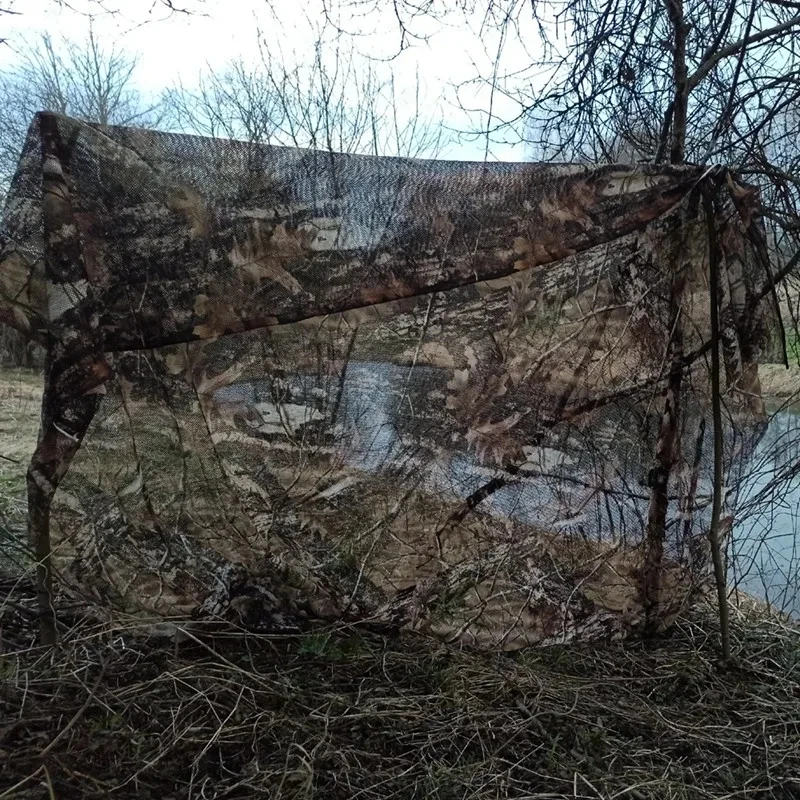 Camo Netting 300d See Through Mesh Camouflage Net For Hunting Duck Tent Shade Awning Sunshade Camping Shooting Bulk Party Goods sunshade net camouflage netting