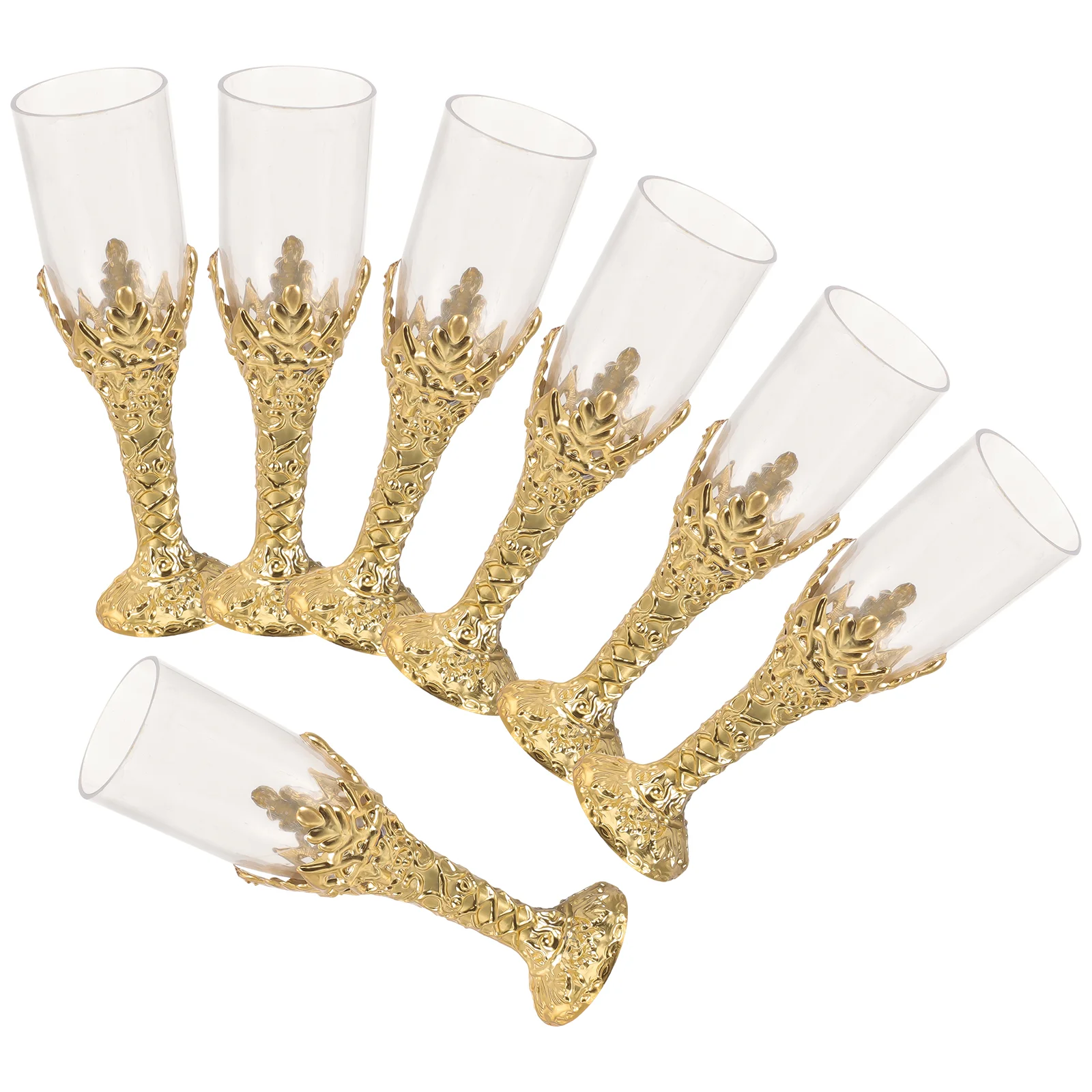 

12 Pcs Christmas Ornament Bible Church Supplies Glass Decorations Party (Gold) 12pcs Goblet Cup Dinner