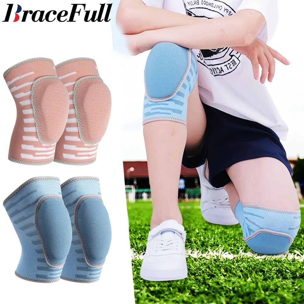 

1Pair Kids Knee Pads Anti Slip Sponge Kneepads Brace Soft Elastic Protector for Girl Boys Sports Dance Cycling Support Football