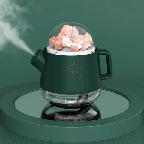 Crystal Air Humidifier for Home Office with Battery USB Rechargeable Gift Idea Ultrasonic Mist Maker Essential Oil Diffuser