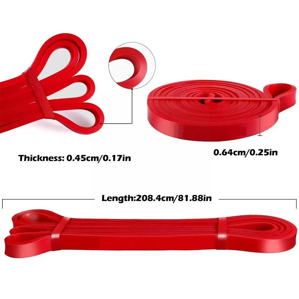 Fitness Resistance Bands Rubber High Elastic Expander Sport Yoga Gym Tension Red Equipment Strength Strength Bands Exercise R2D9