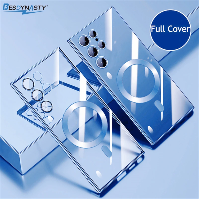 Luxury Plated Magnetic Soft Silicon Clear Phone Case