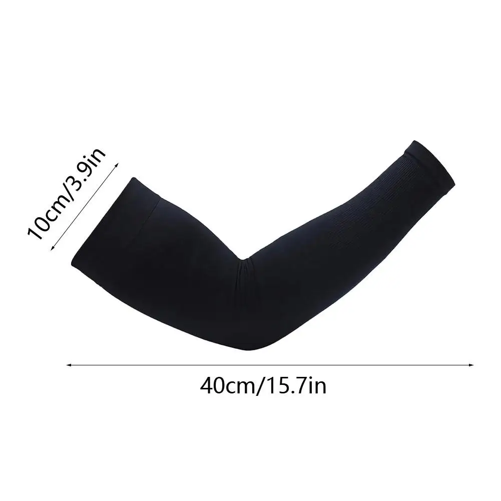 1 Paar Zomer Zonnebrandcrème Mouwen Ijs Zijde Mannen Plus Size Arm Bescherming Uv Bescherming Handschoenen Arm Mouwen Snelle Droge Arm Warmer