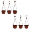6 Sets Chlorophytum Pot Artificial Plants Outdoor Hanging Succulents Flower Basket Flowerpot Ceiling Pendant Plastic Container 3