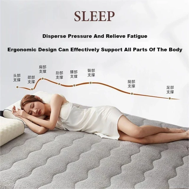 겨울 밤의 편안함을 위한 따뜻하고 지지력 있는 다다미 매트리스 토퍼