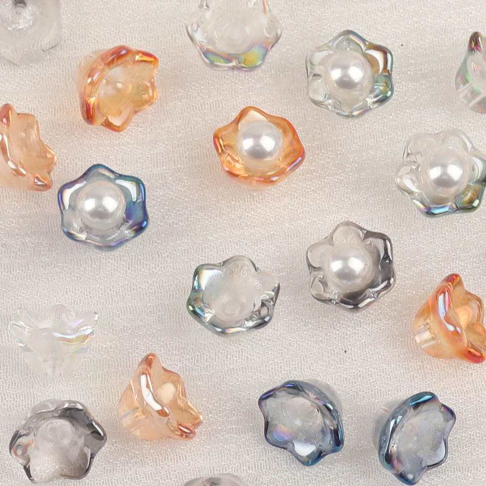Cordial Design 7*11MM 650Pcs Crystal Material/DIY Beads Making/Flower Shapes/Jewelry Findings & Components/AB Plating/Hand Made - cordial