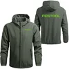 Fashion Brand Men's Jacket Windbreaker Festool tools printing Casual Loose Coat Trend Spring Autumn Hooded Charge Coat Jacket 4