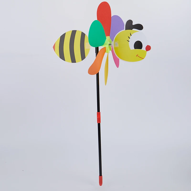 Garden Art Decor Windmill Toy Wind Spinner 3D Animal Bee 1PCS
