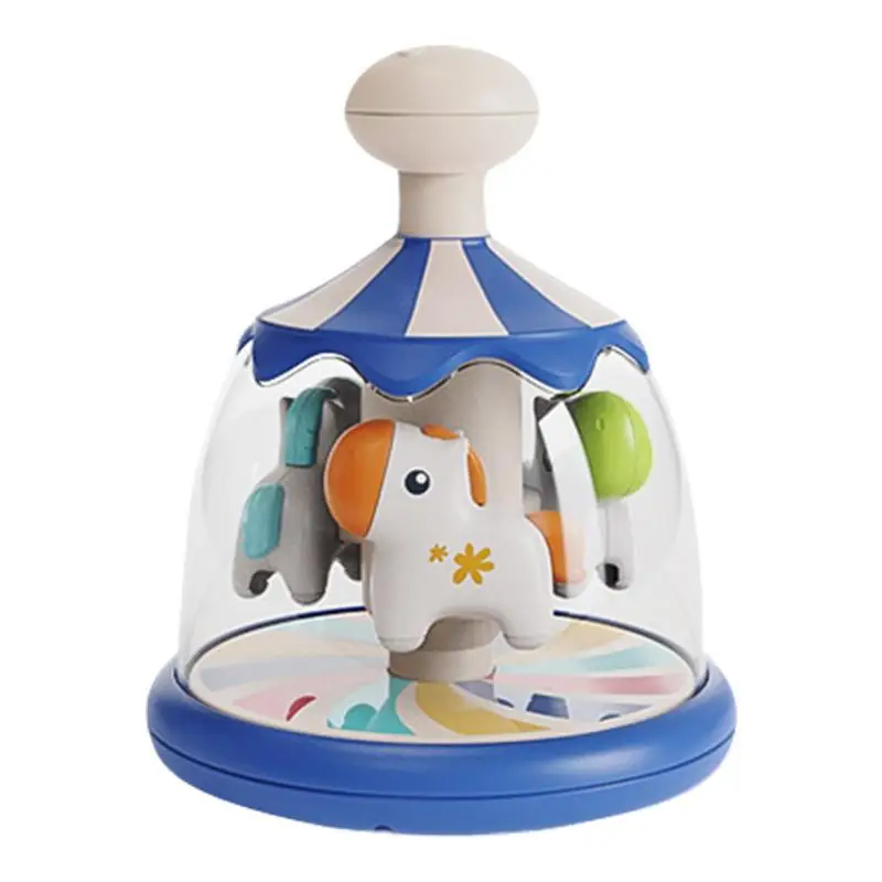 Press And Spin Toy Activity Learn Cause Effect Carousel Adorable Colorful Rotating Learn Cause Effect Activity For 2-4 Kids