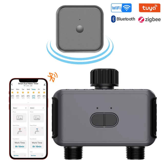 Tuya Wifi Intelligens Szelep Automatikus Vízi Időzítő Kültéri Mezőgazdasági Kert Sprinkler Időzítője Az Alexa -Val És A Google Assistant -Nal - Image 2