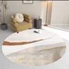 Modern Abstract Decoration Round Carpet Living Room Sofa Area Rugs Home Light Luxury Floor Mat Room Decor Soft Carpet Washable 2