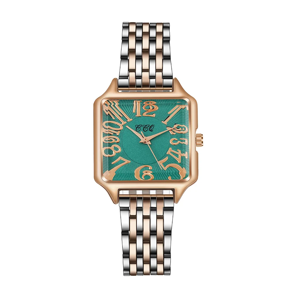 

New Ladies Stainless Steel Small Square Watch Women's Casual Business Quartz Watch Reloj De Chicas