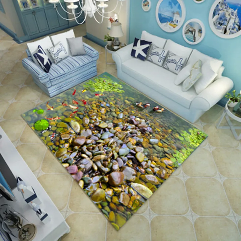 Multicolour 6mm ultra-thin 3D carpet living room coffee table carpet Can be sofa mats bedroom rectangular rug Medit plush rug decorative carpet plush carpet
