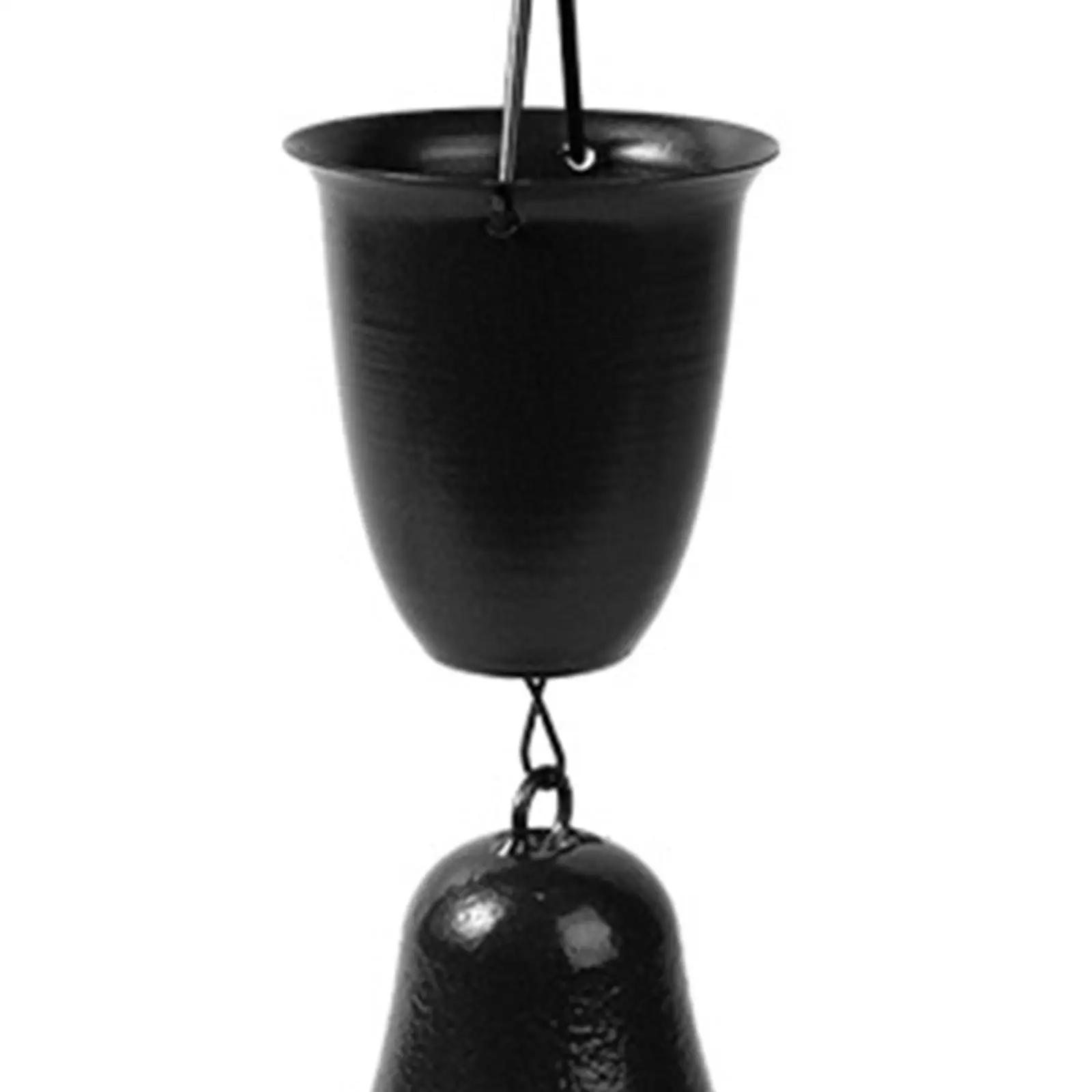 Black Metal Cup Rain Chain for Gutters 5
