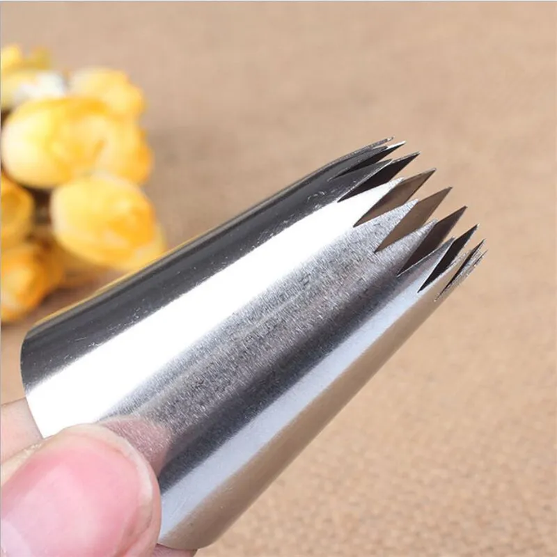 Stainless Steel Icing Piping Nozzle Tips 9FT Cookie Cake Cream Fondant Nozzle Tubes Cake Decorating Tools