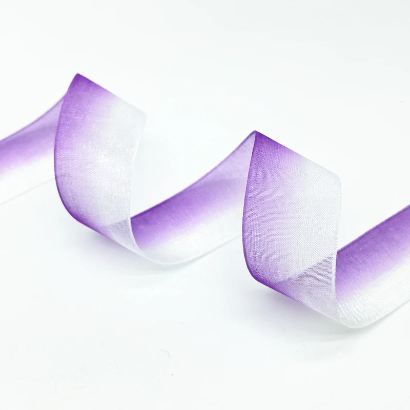 Gradient color Organza Ribbons for Wedding Home Decor DIY Gift Wrapping Handmade Accessories 5 yards 25mm organza ribbon,ribbon decoration,ribbon supplies,wrapping ribbon