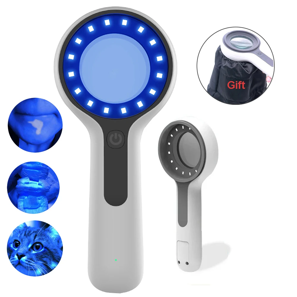 NEW Woods Lamp Skin Analyzer Portable Facial Salon Beauty Analyzer UV Lamp Wood Dermatology for Analyzing Testing Examination