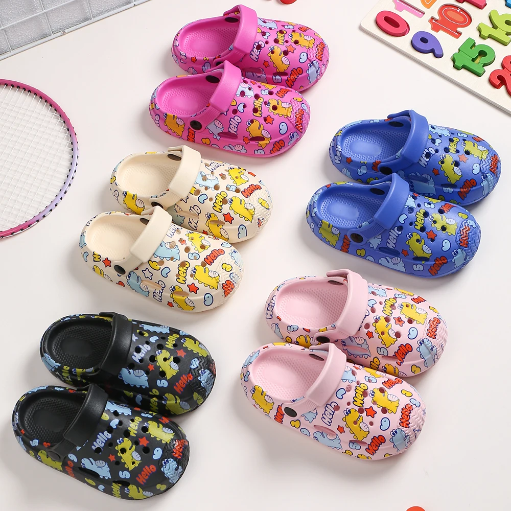 

New Cartoon Print Children Slipper Cute Beach Summer Boy Girls Sandals Shoes Fashion Soft Anti-Slip Flip Flop