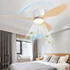 Modern LED Ceiling Fan Lights, Low Floor Decorative Lights with Remote Control, Home Lighting with Fans in Bedrooms and Homes 1