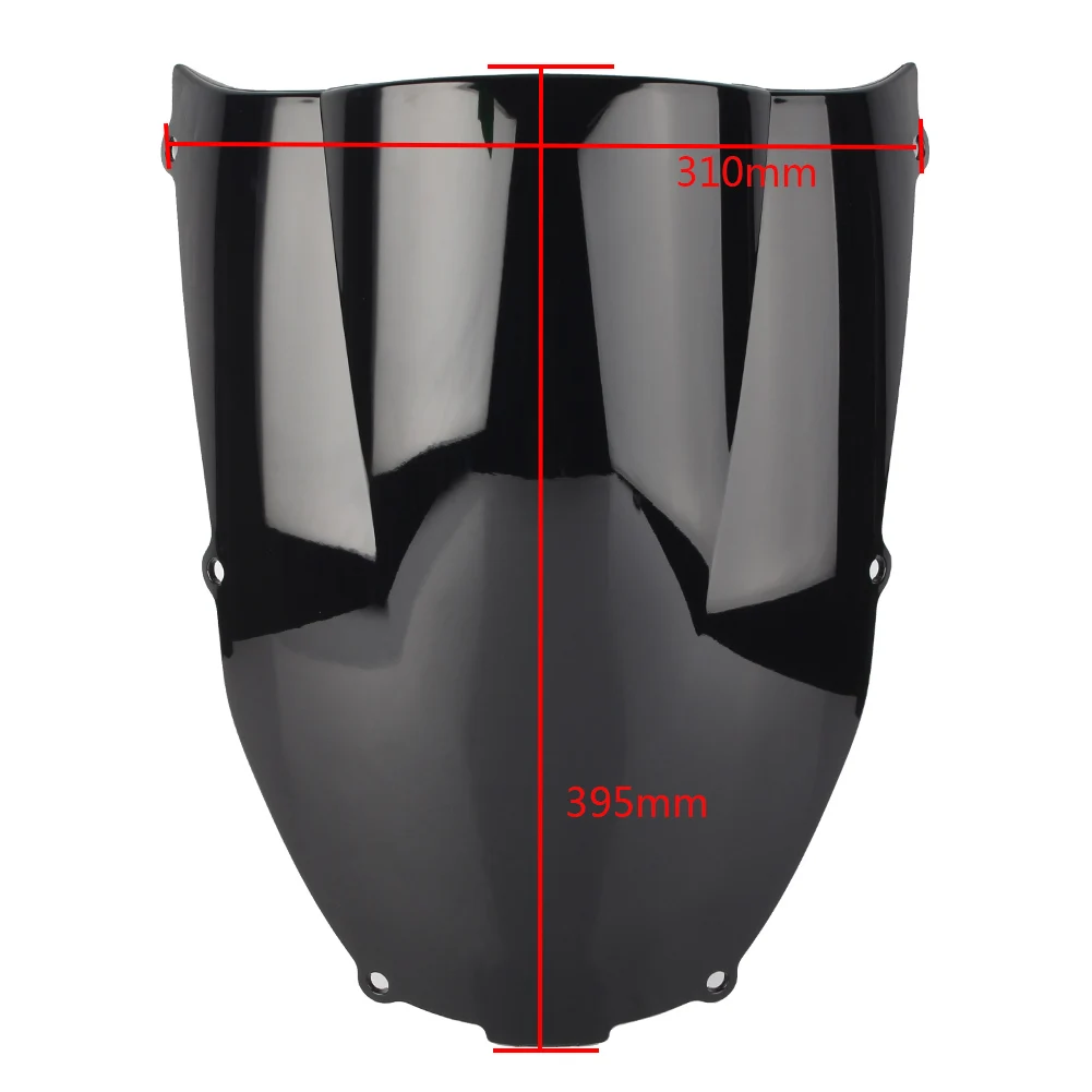 Motorcycle Windscreen Double Bubble Windshield ABS Plastic For Kawasaki Ninja ZX6R ZX-6R 2000 2001 2002