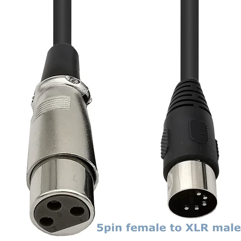 0.5m MIDI DIN 5핀 수컷에서 XLR 3핀 수컷/암컷 오디오 케이블, MIDI 또는 XLR 커넥터가 있는 악기나 케이블과 연결하기 위한 케이블