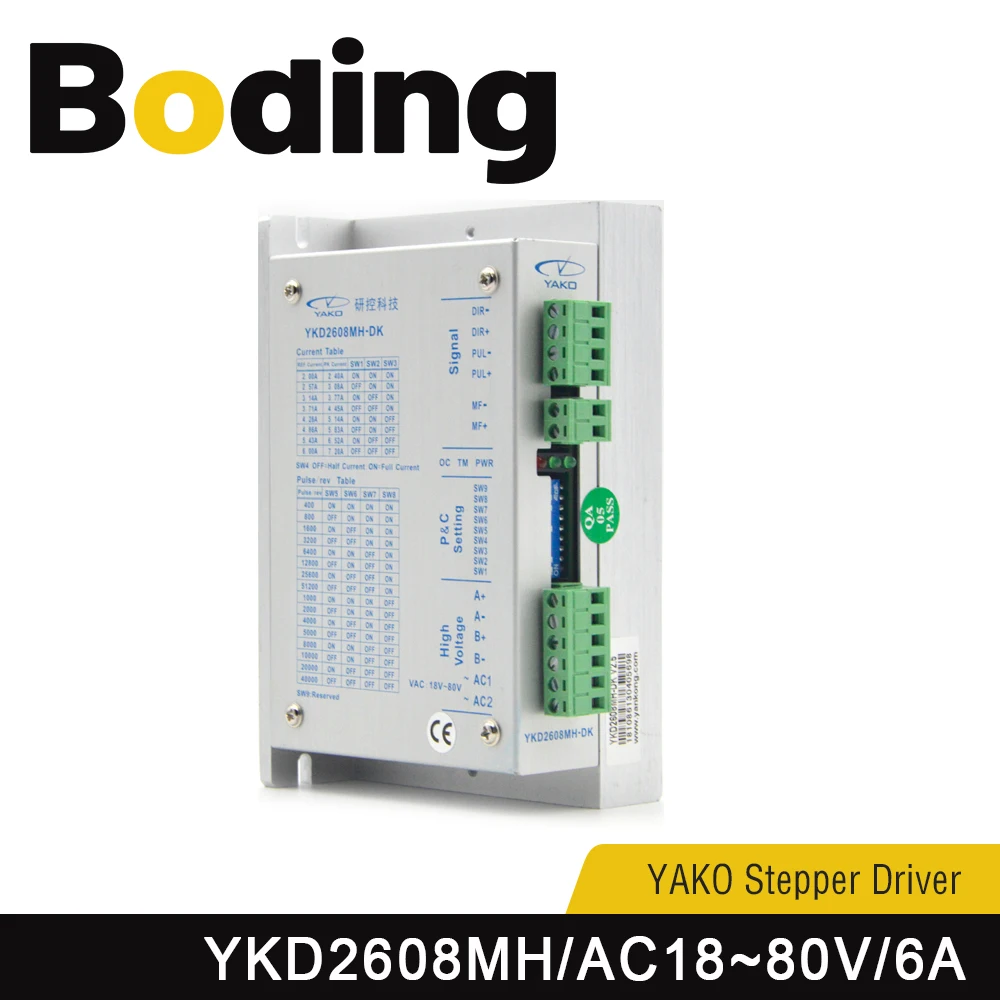 

Драйвер шагового двигателя Boding Yako Ykd2608mh Dc24-80v 6a