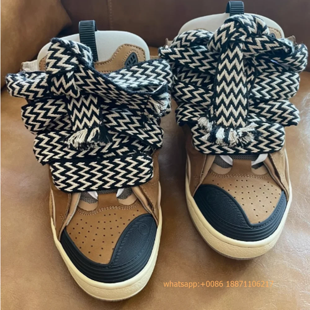 Mixed Color Thick Sole Sports Casual Shoes 2024 Summer New Round Toe Lace Up Street Fashion Sneakers Ladies Running Short Boots 3