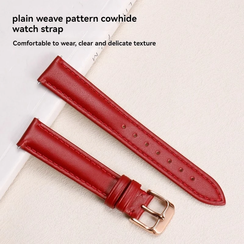 Elegant Quick Release Leather Watch Strap – Soft Cowhide Bracelet