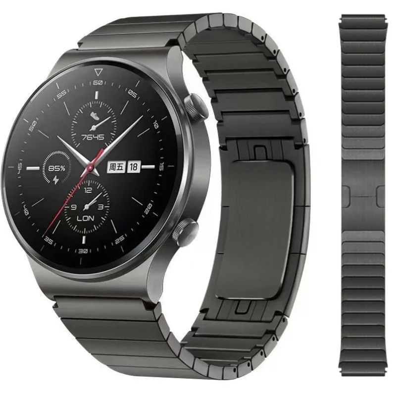 Ремешок металлический для Huawei Watch 4/3/GT4-3-2 Pro 2e, браслет из нержавеющей стали для Amazfit GTR4/3 Samsung Gear S3, 22 мм, 46 мм
