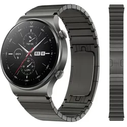 Premium Stainless Steel 22mm Metal Watch Band Strap for Gear S3 Frontier (Gray)