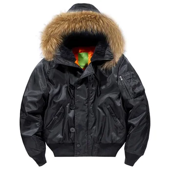 Imbottitura Cappotto bomber invernale maschile Giacche pesanti Con cappuccio imbottito Streetwear Collo di pelliccia Parka corto economico Y2K 2024 Z1 1